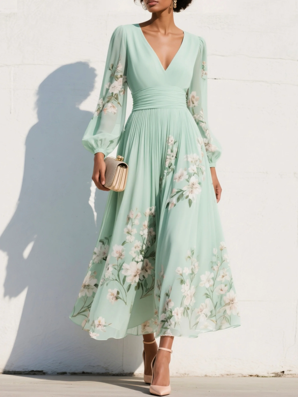 Audrey | Floral Elegance Maxi Dress