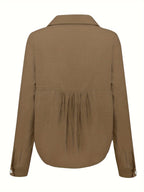 Brielle | Elegant Relaxed Button Blouse