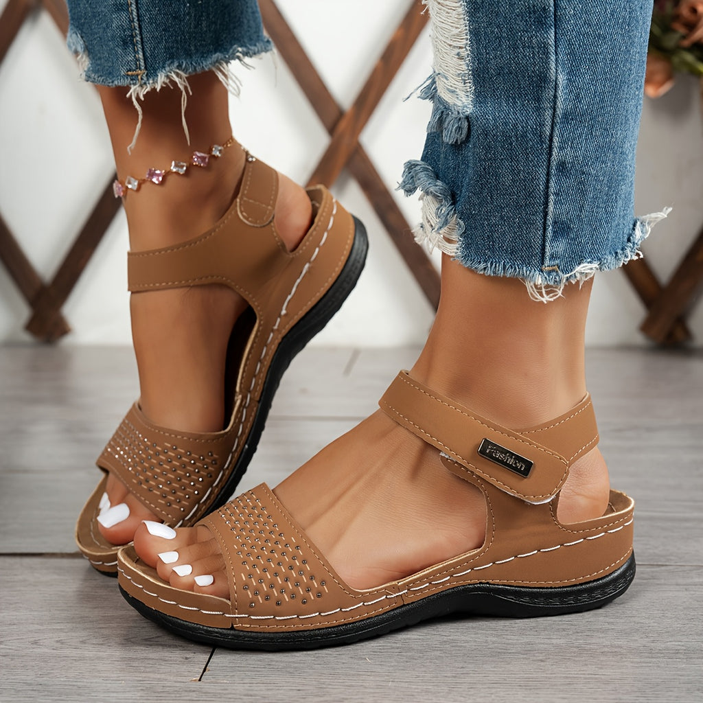 Selene | Crystal Comfort Platform Sandals