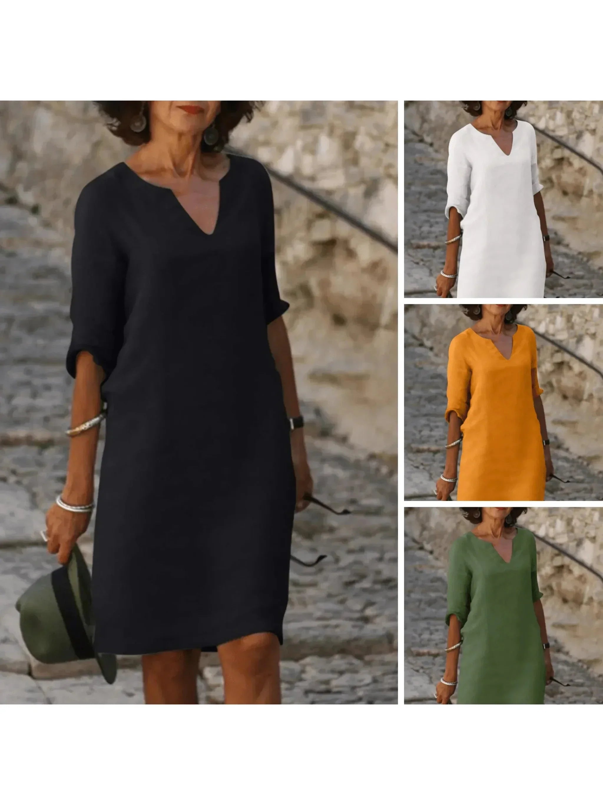 Judith | Relaxed V-Neck Dress