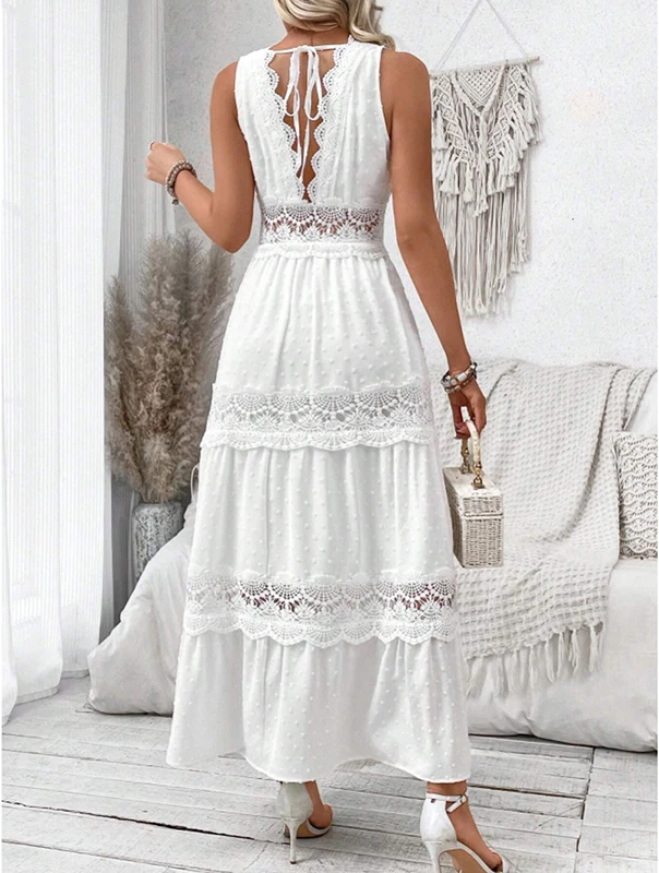 MAIKA™ - Robe en dentelle à col en V