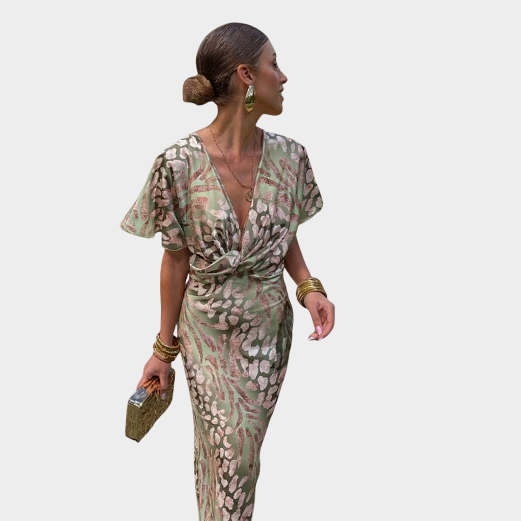 Frances | Robe longue torsadée sur le devant