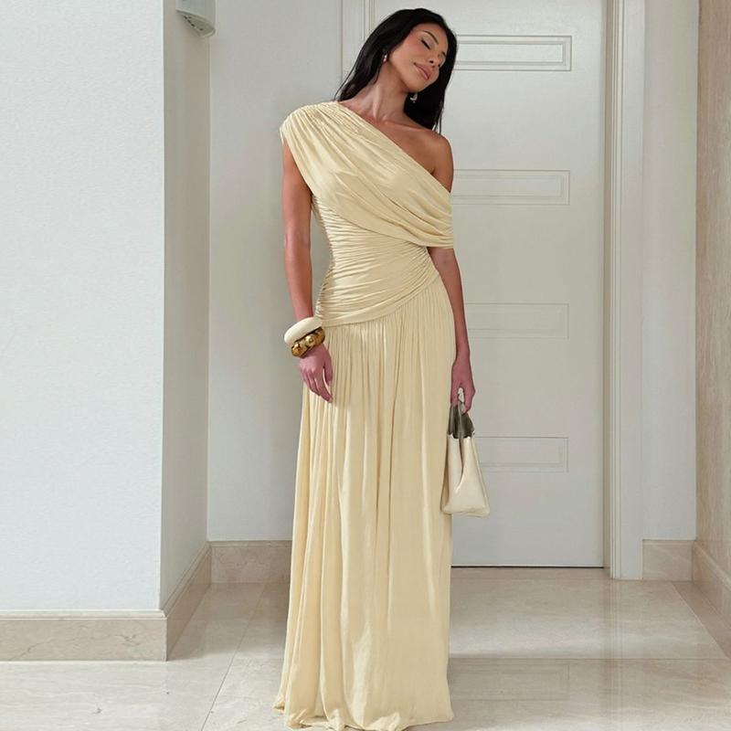 MANO™ - Robe Longue de Soirée Élégante à Une Épaule Ajustée