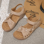 Elowen | Floral Grace Wedge Sandals