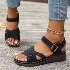 Marielle | Floral Comfort Wedge Sandals