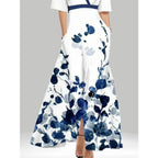 LOIS™ – Floral Print Half Sleeve Maxi Dress
