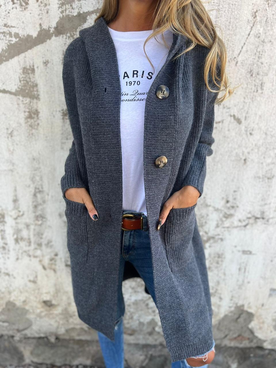 VERONICA™ - Cardigan long chic en maille