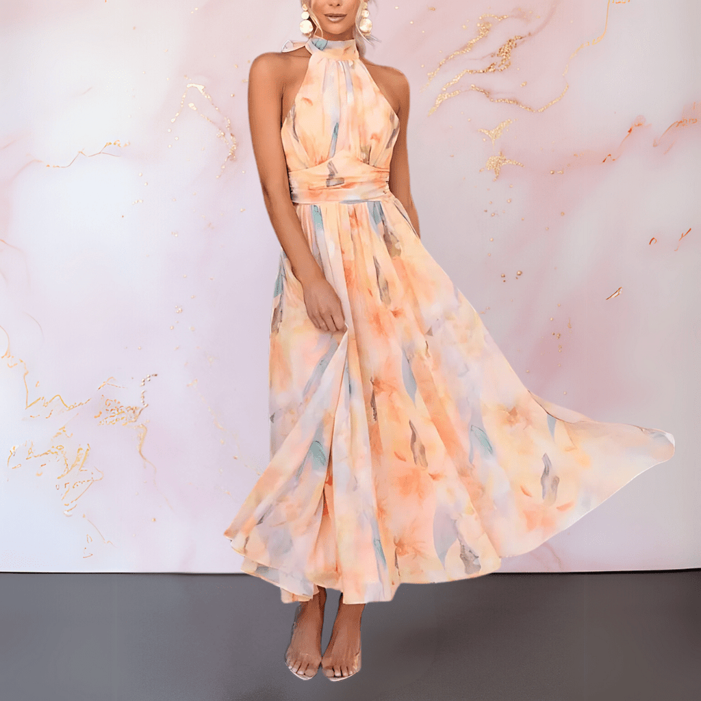 Rosemary | Robe dos nu imprimé aquarelle